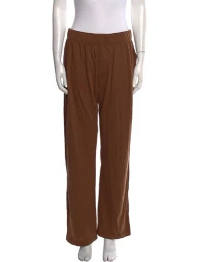 Pre-owned Éterne Wide Leg Pants In Brown