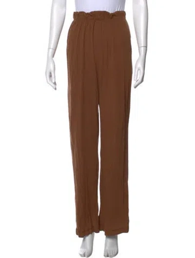 Pre-owned Éterne Wide Leg Pants In Brown