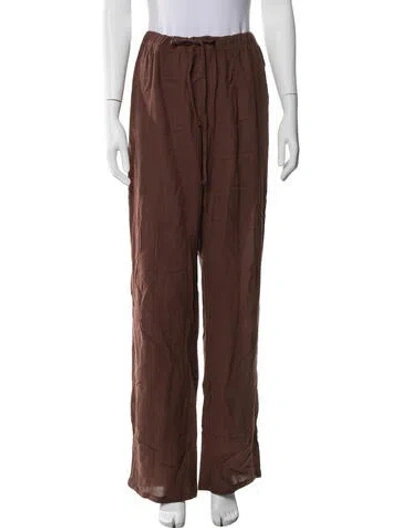 Pre-owned Éterne Wide Leg Pants In Brown