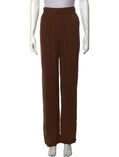 Pre-owned Éterne Wide Leg Pants In Brown