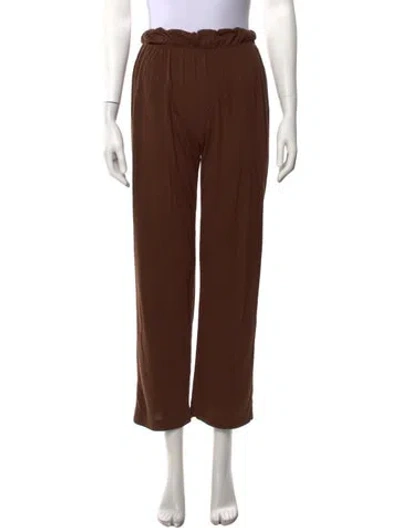 Pre-owned Éterne Wide Leg Pants In Brown