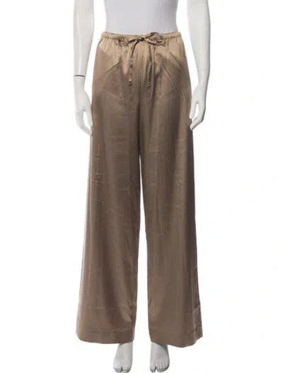 Pre-owned Éterne Wide Leg Pants In Brown
