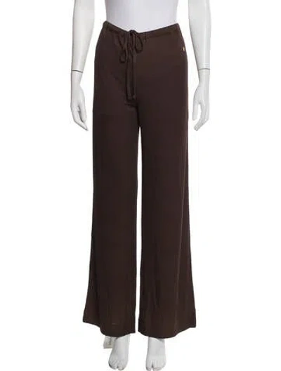 Pre-owned Éterne Wide Leg Pants In Brown