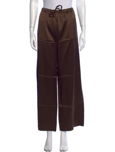 Pre-owned Éterne Wide Leg Pants In Brown