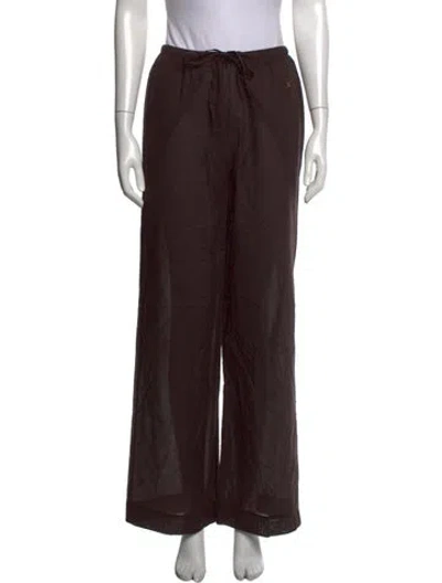 Pre-owned Éterne Wide Leg Pants In Brown