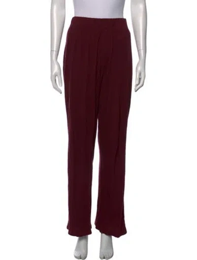 Pre-owned Éterne Wide Leg Pants In Burgundy