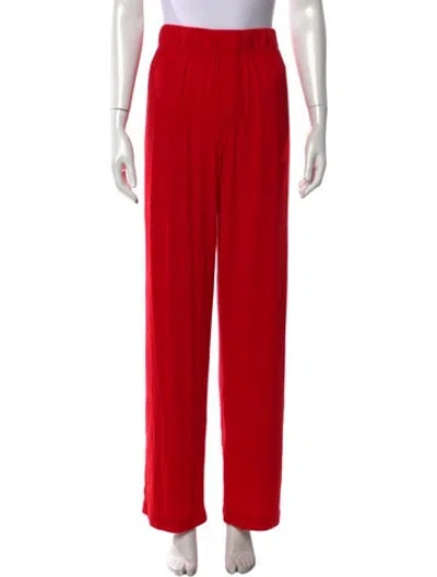 Pre-owned Éterne Wide Leg Pants In Red