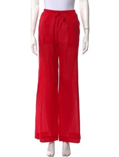 Pre-owned Éterne Wide Leg Pants In Red