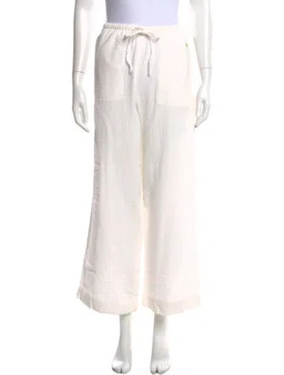 Pre-owned Éterne Wide Leg Pants In White