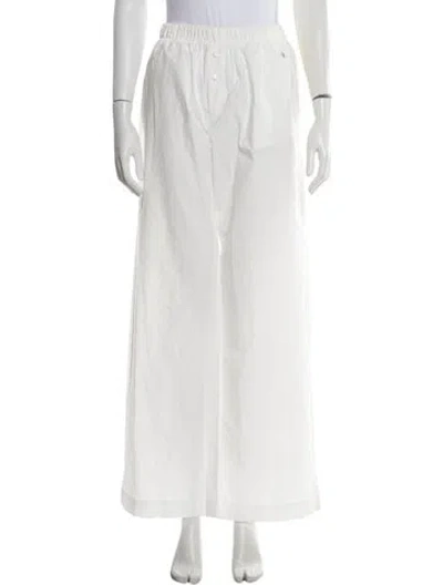 Pre-owned Éterne Wide Leg Pants In White