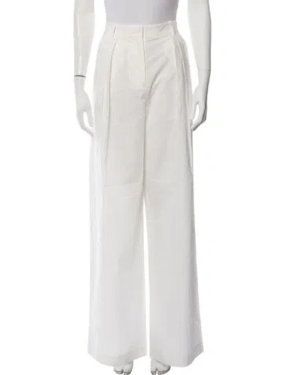 Pre-owned Éterne Wide Leg Pants In White