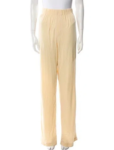 Pre-owned Éterne Wide Leg Pants In Yellow