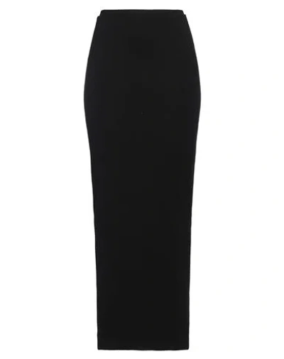 Éterne Woman Maxi Skirt Black Size S Cotton, Modal, Elastane