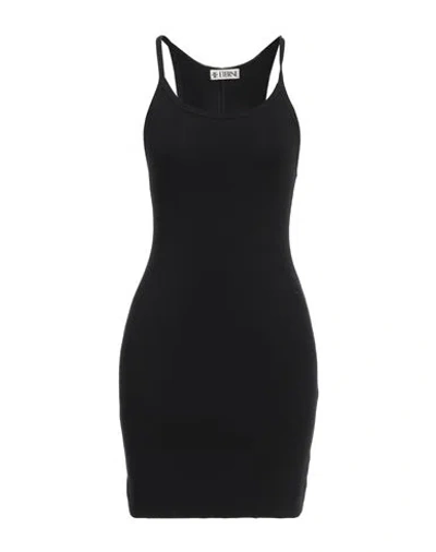 ÉTERNE ÉTERNE WOMAN MINI DRESS BLACK SIZE L COTTON, MODAL, ELASTANE