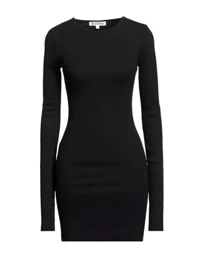 Éterne Woman Mini Dress Black Size S Cotton, Modal, Elastane