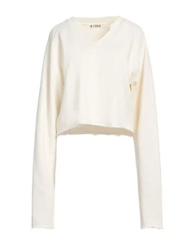 Éterne Woman Sweatshirt Ivory Size M Cotton, Modal In White