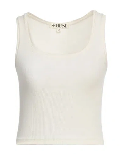 Éterne Woman Tank Top Cream Size M Cotton, Modal, Elastane