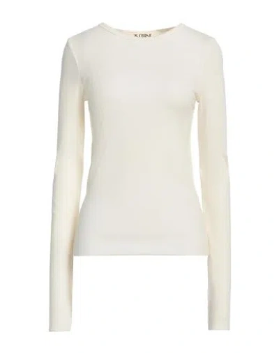Éterne Ribbed Stretch Cotton And Modal-blend Top In Cream