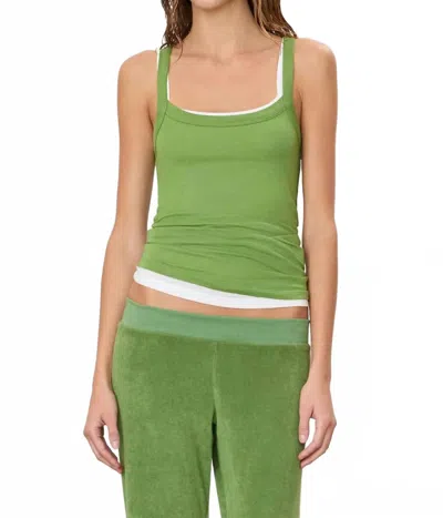 Éterne Duke Cotton-blend Tank In Green