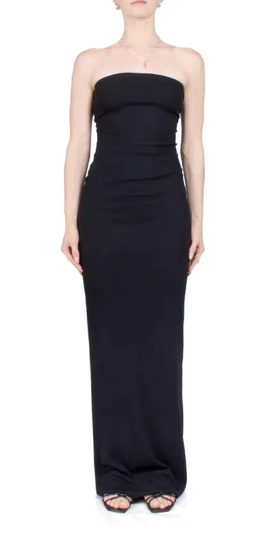 ÉTERNE WOMEN'S TUBE MAXI DRESS IN BLACK