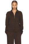 Éterne Zip-up Polo Sweatshirt In Brown
