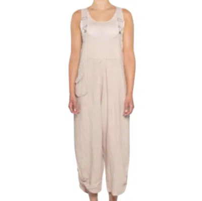 Eternelle Linen Jumpsuit In Sand In Neutral