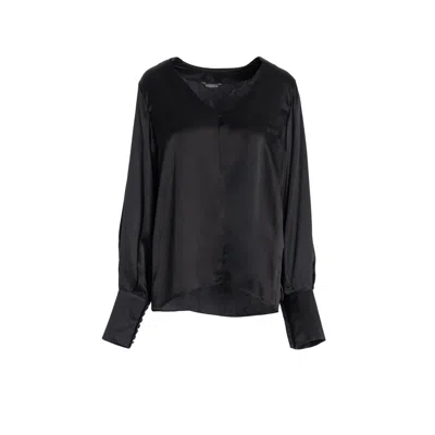 Eternoir Women's Black Celine Silk Blouse