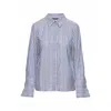 Eternoir Women's Blue / White Riviera Striped Shirt In Blue/white