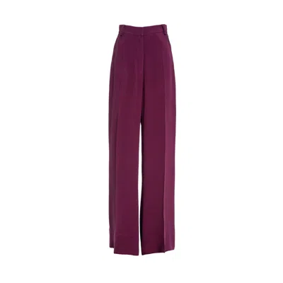 Eternoir Women's Red / Purple Mulberry Haze Silk Trousers In Multi