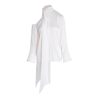 Eternoir Women's White Aura Silk Blouse