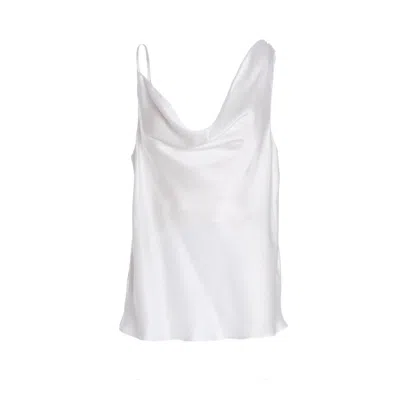 Eternoir Women's White Contour Silk Top
