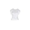 Eternoir Women's White Pearl Draped Top