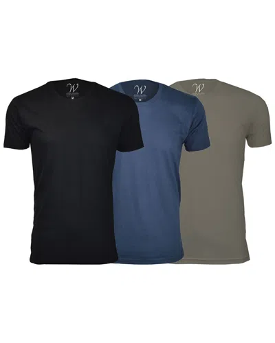 Ethan Williams Set Of 3 Ultra Soft Suede Crewneck T-shirt