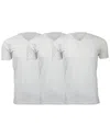 Ethan Williams Set Of 3 Ultra Soft Suede V-neck T-shirt In White