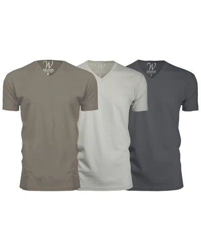 Ethan Williams Set Of 3 Ultra Soft Suede V-neck T-shirt
