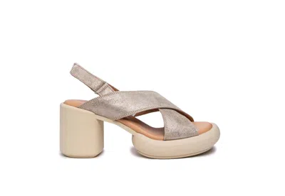 Ethem Women's Timo Criss Cross Heel Sandal In Glitter Tortara