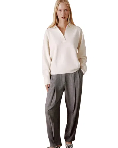 Ether Proxima Collar Sweater In White