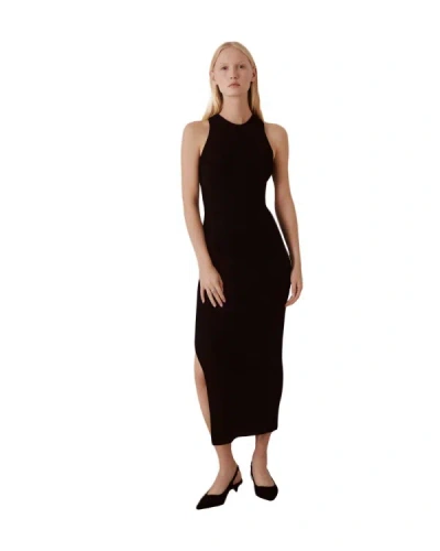 Ether Rigel Dress With Open Back In Black