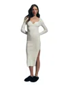 Ether Taurus Side-split Long Dress In White