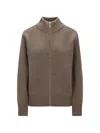 Ether Zip Izar Cardigan In Brown