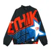 Ethik Men's Athletics Retro Black Windbreaker In Black