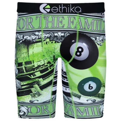 Ethika Kids' Boys   Graphic Briefs In Green/black