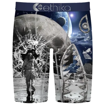 Ethika Kids' Boys   Graphic Briefs In Grey/blue
