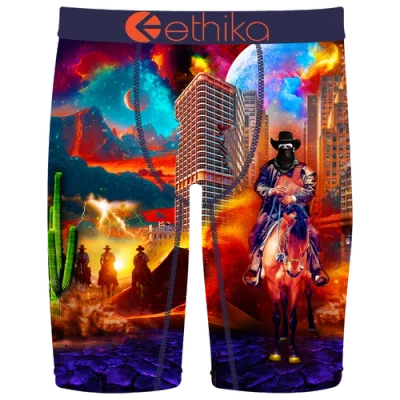 Ethika Kids' Boys   Graphic Briefs In Orange/blue