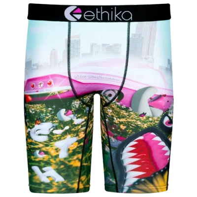 Ethika Kids' Boys   Graphic Briefs In White/pink