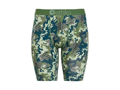 Ethika Fang Map Men's Underwear Green/blue: Md, Cotton/spandex