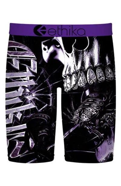 Ethika Kids' Best Of Me Boxer Briefs In Black Purple