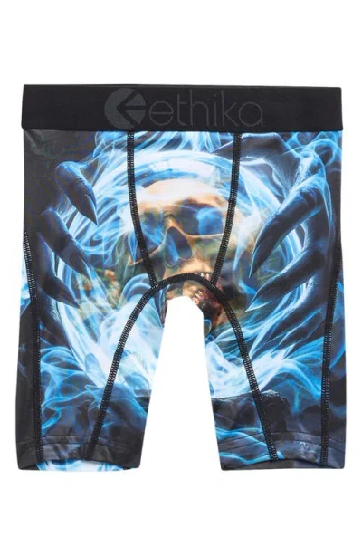 Ethika Kids' Dead Scope Boxer Briefs In Black