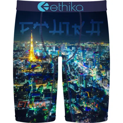 Ethika Kids' Tokyo Pulse Boxer Briefs In Blue
