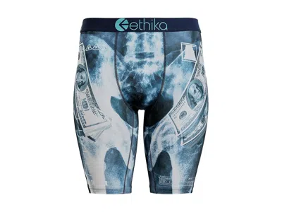Ethika Racks On Me Men's Underwear Blue/white: Md, Polyester/spandex